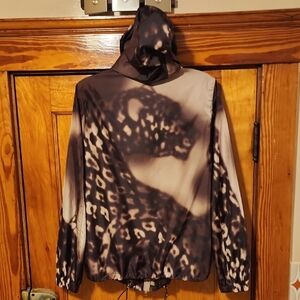 Prada Leopard Print Hooded Jacket Italian Size 46 (USA 10)